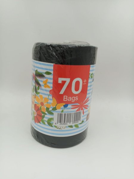 رول نفايات 75/90 اسود 70 كيس