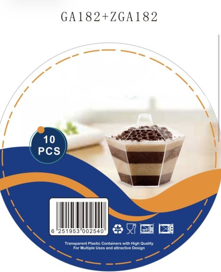 علب كرستال سداسي مع غطاء